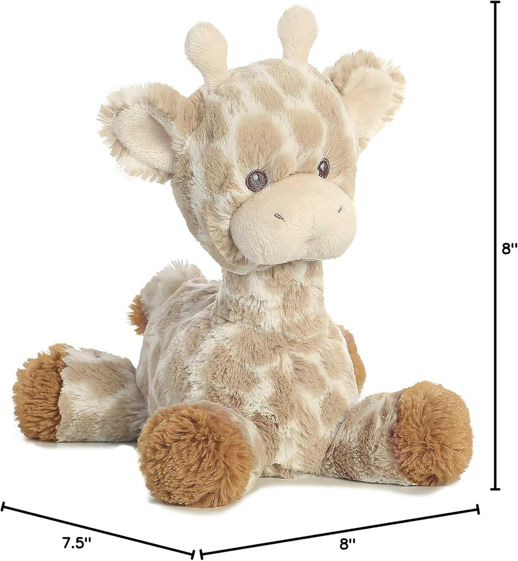 Snuggly Loppy Giraffe Baby Stuffed Animal - Comforting Companion - Imaginative Play - Brown 8 Inches