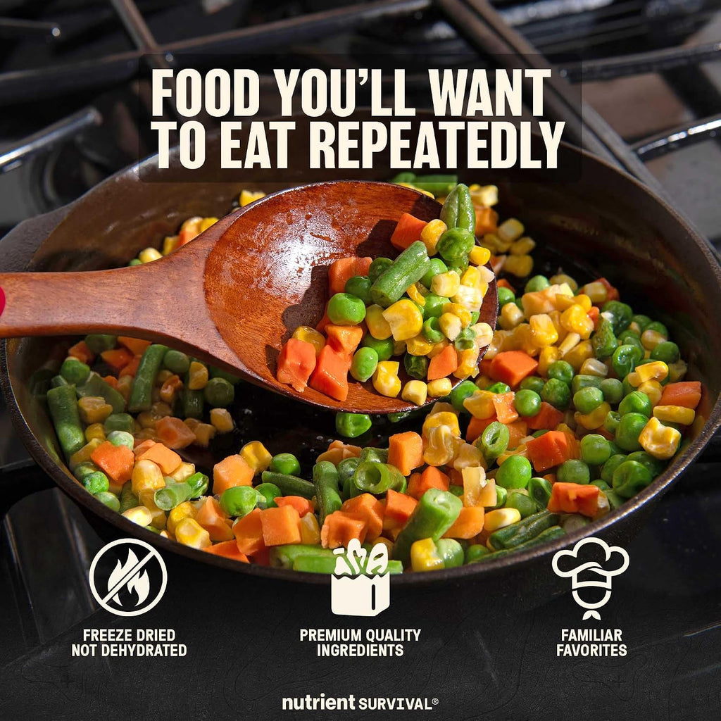 Freeze-Dried Mixed Vegetables – #10 Can | 25-Year Shelf Life | Emergency Food | Premium Non-GMO Blend