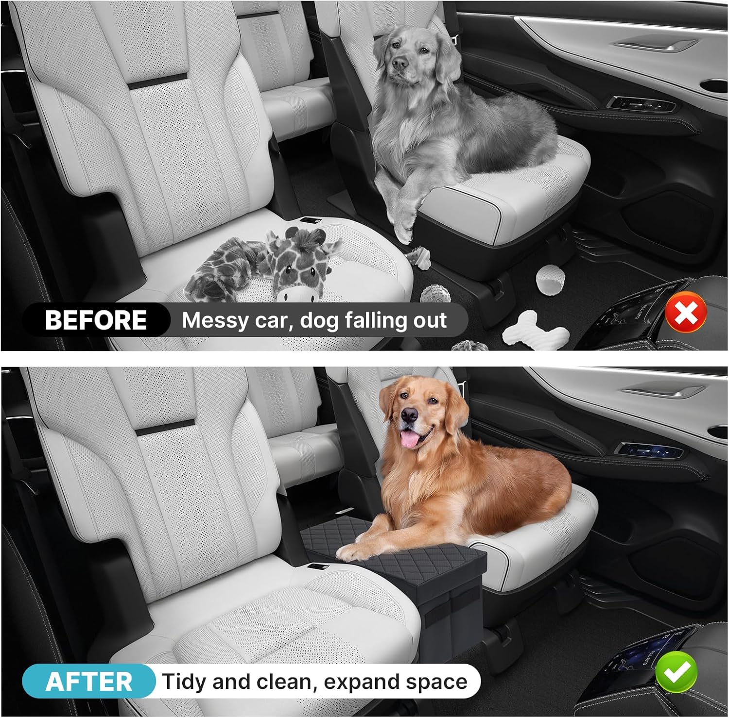 Car Seat Organizer for Subaru Ascent 2019-2026, Console Organizer Backseat Box for Subaru Ascent, Dog Toy Box Storage