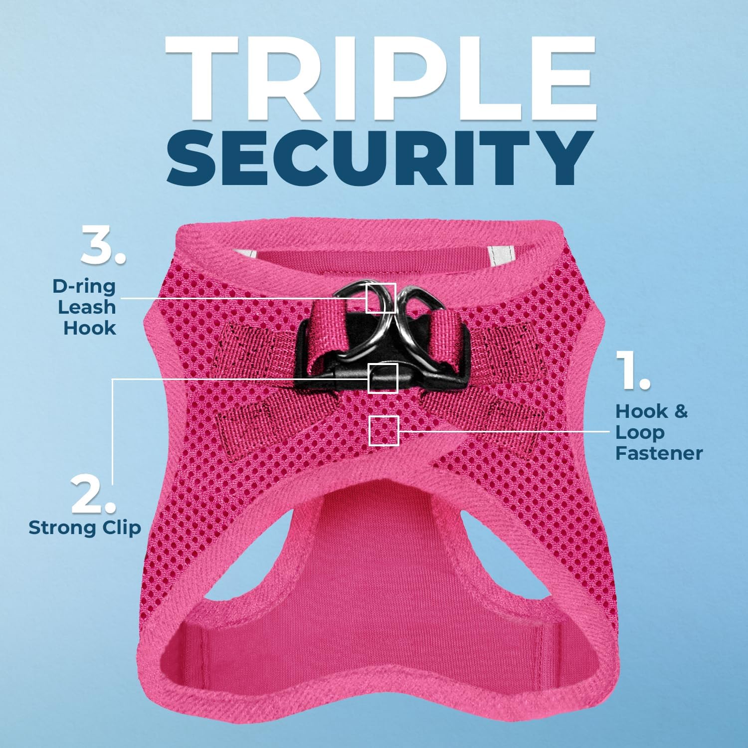 Voyager Step-in Air Harness - All Weather Mesh, Reflective, No Pull Harness for Dogs, Cats - Secure with Hook & Loop