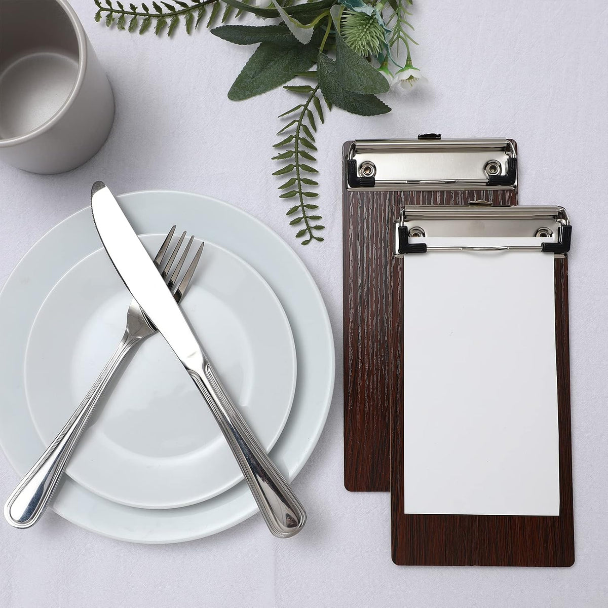 30 Pcs Mini Clipboard, Small Wooden Check Presenters for Restaurants