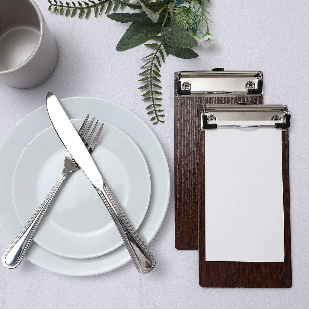 50 Pcs Wood Clipboard Check Presenters for Restaurants, Coffee