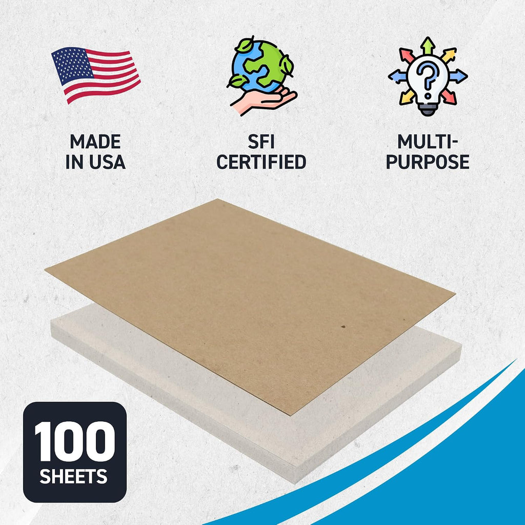 MagicWater Chipboard Sheet - 8.5x11 inch - 50 pt - 0.050" Thick - 100 Pack