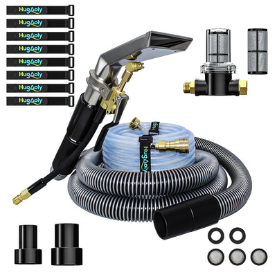 Shop Vac Extractor Kit,Wet Deep Dirt Cleaning Vacuum Extractor Kit,with 50FT Water Pipe,10FT Vacuum Hose,Convert Shop