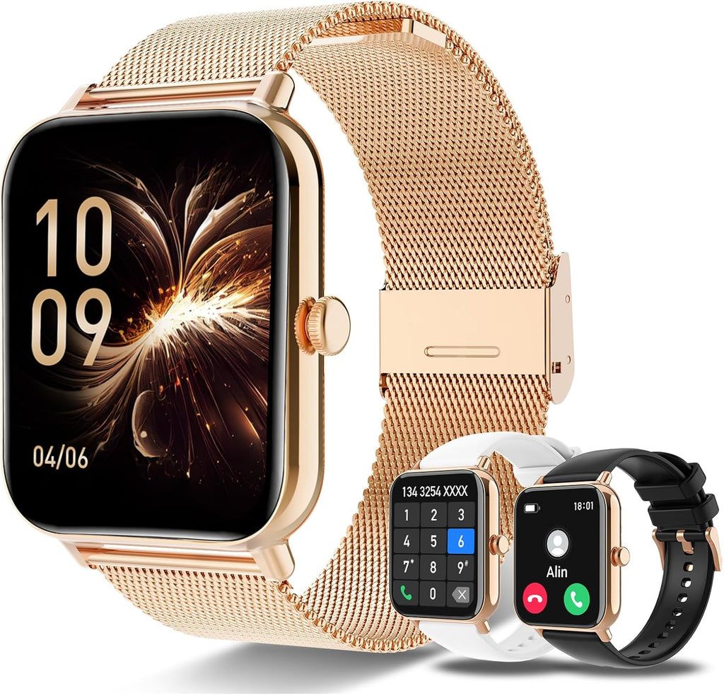 Smart Watch for Women Men(Answer/Make Calls)1.85" HD Fitness Tracker Smartwatch for Android iPhone with Steps