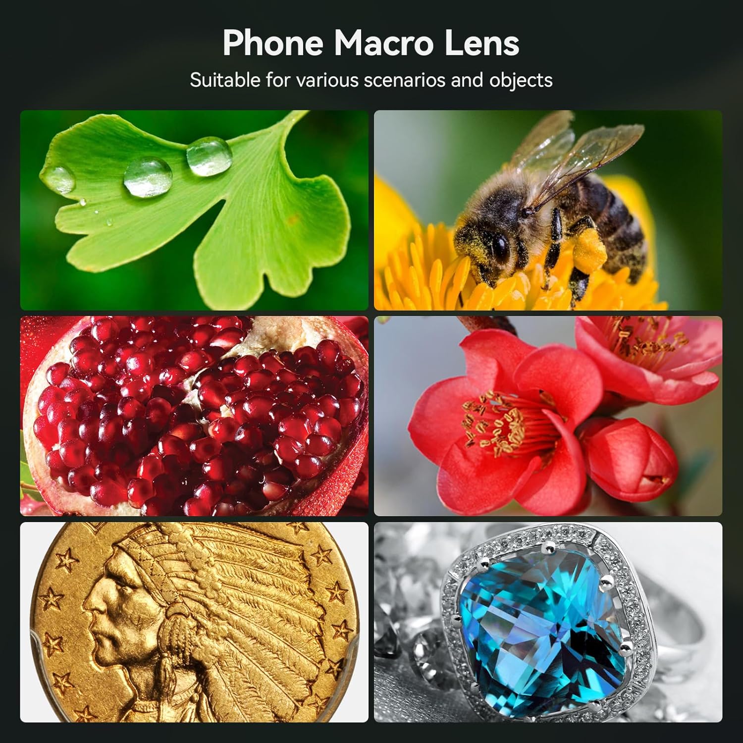 Professional Macro Photography Lens for Smartphone Macro Lenses | for iPhone, Samsung, Galaxy, Oneplus, Android