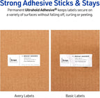 Durable Waterproof Shipping Labels with Sure Feed Technology, 3-1/3" x 4", White, Laser Compatible, 300 Blank Labels