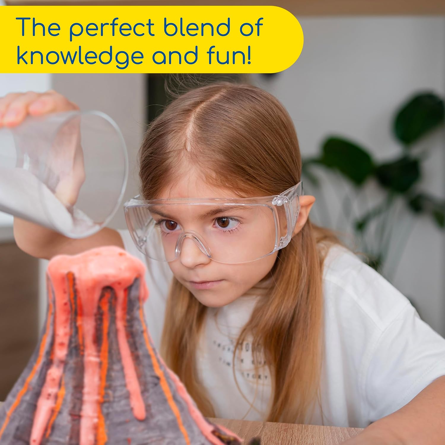 Thames & Kosmos Massive Erupting Volcano STEM Kit | DIY Giant Volcano Model, 1-Foot Tall | Includes Materials for