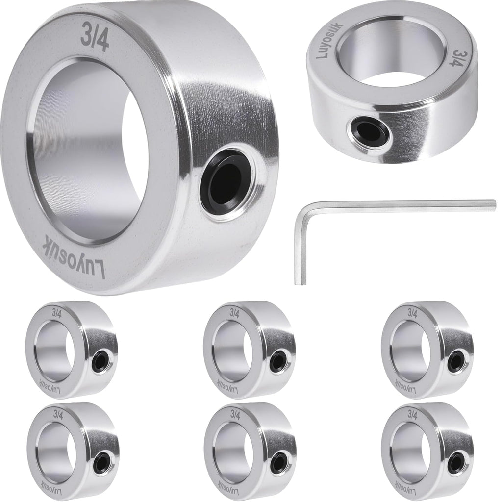 8pcs 3/4" bore Shaft Collar,Zinc Plated Set-Screw Shaft Collars