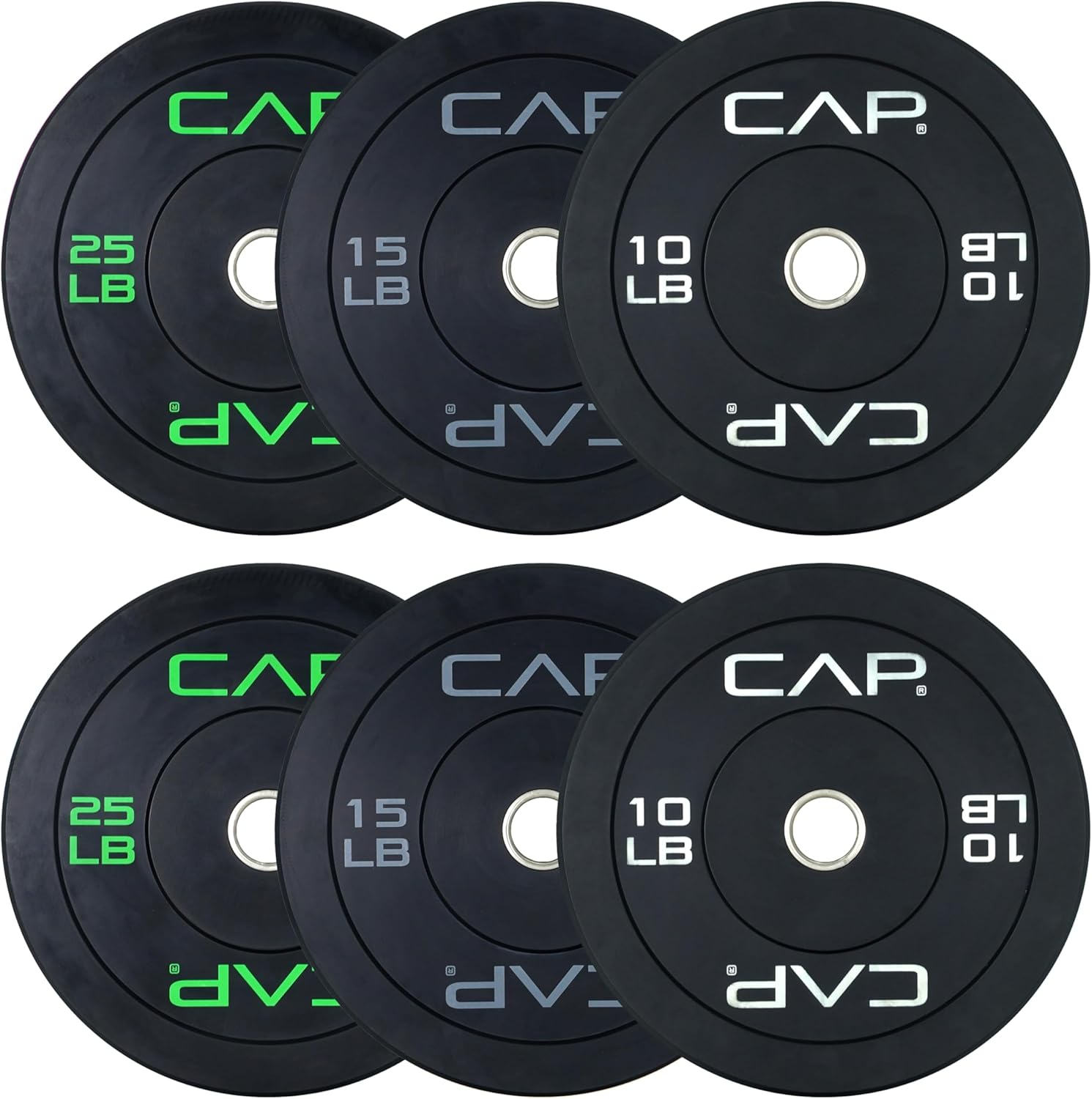 2-inch Olympic Bumper Plate Weight Set | 100-370 lbs | Multiple Colors | Storage Rack Optional