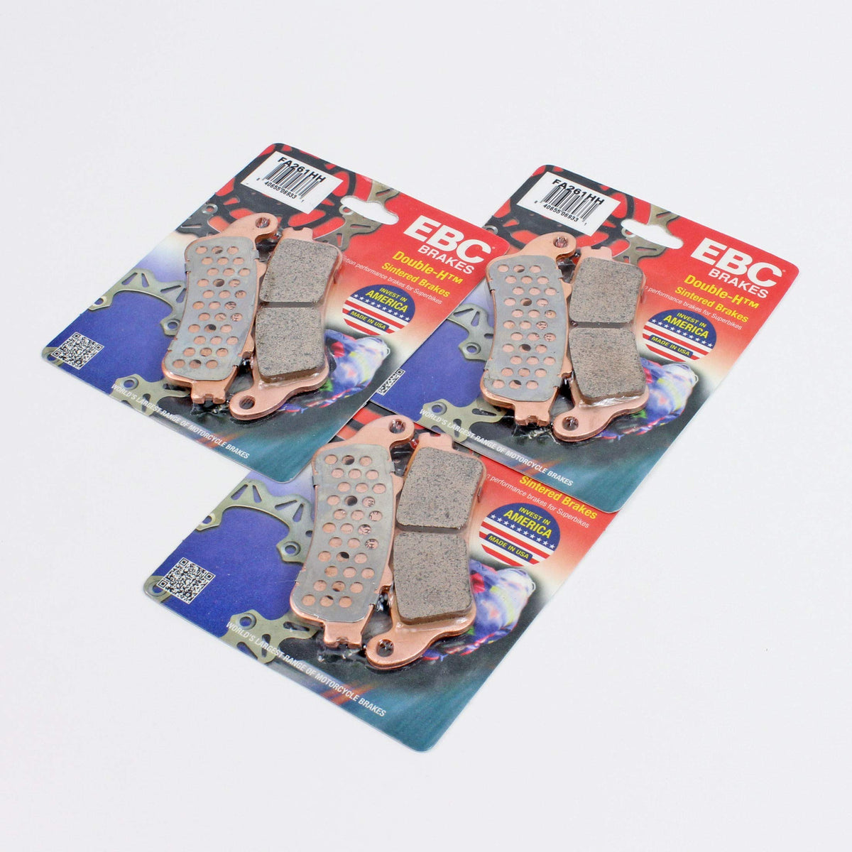 FRONT AND REAR EBC HH BRAKE PADS - 3 PAIR - 3x FA261HH