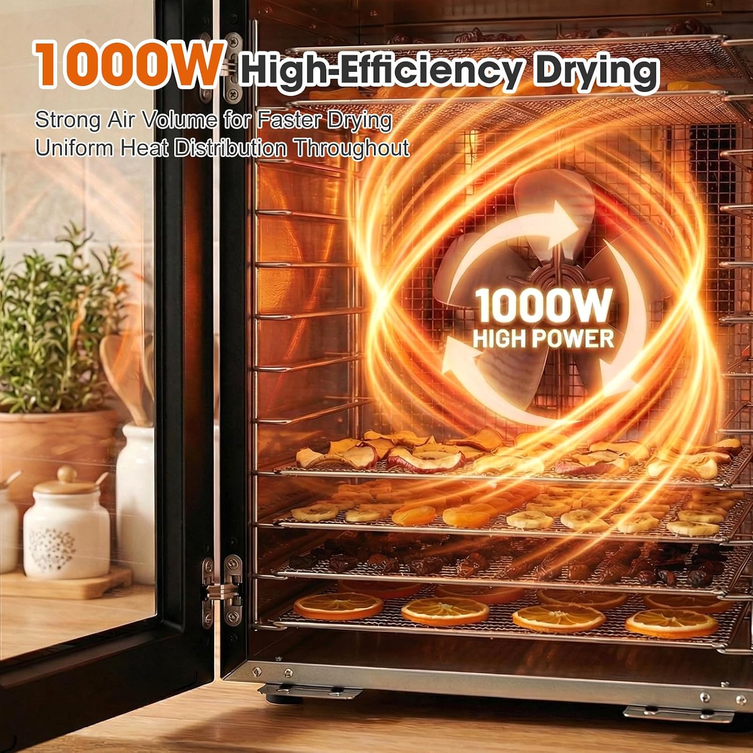 Food-Dehydrator Machine 12 Trays,1000W Meat Dehydrator for Jerky Beef Maker