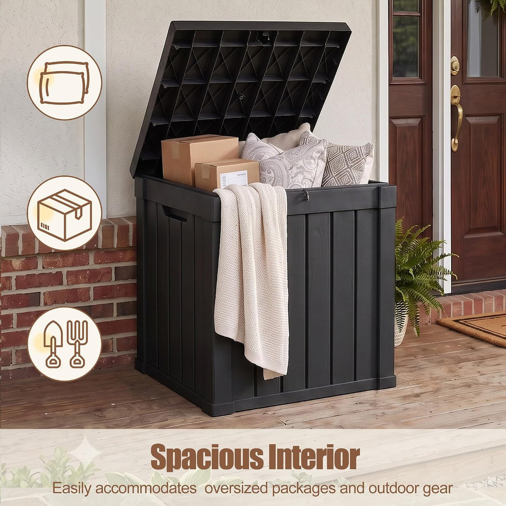 Package Delivery Boxes for Outside, 80 Gallon Outdoor Storage Box | Waterproof & UV Protected, Parcel Drop Box for