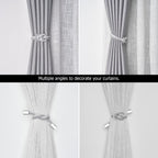 4 Pack Mini Magnetic Curtain Tiebacks Nordic Simple Style Drape Tie Backs Elegant Hand Weave Rope Knot Decorative