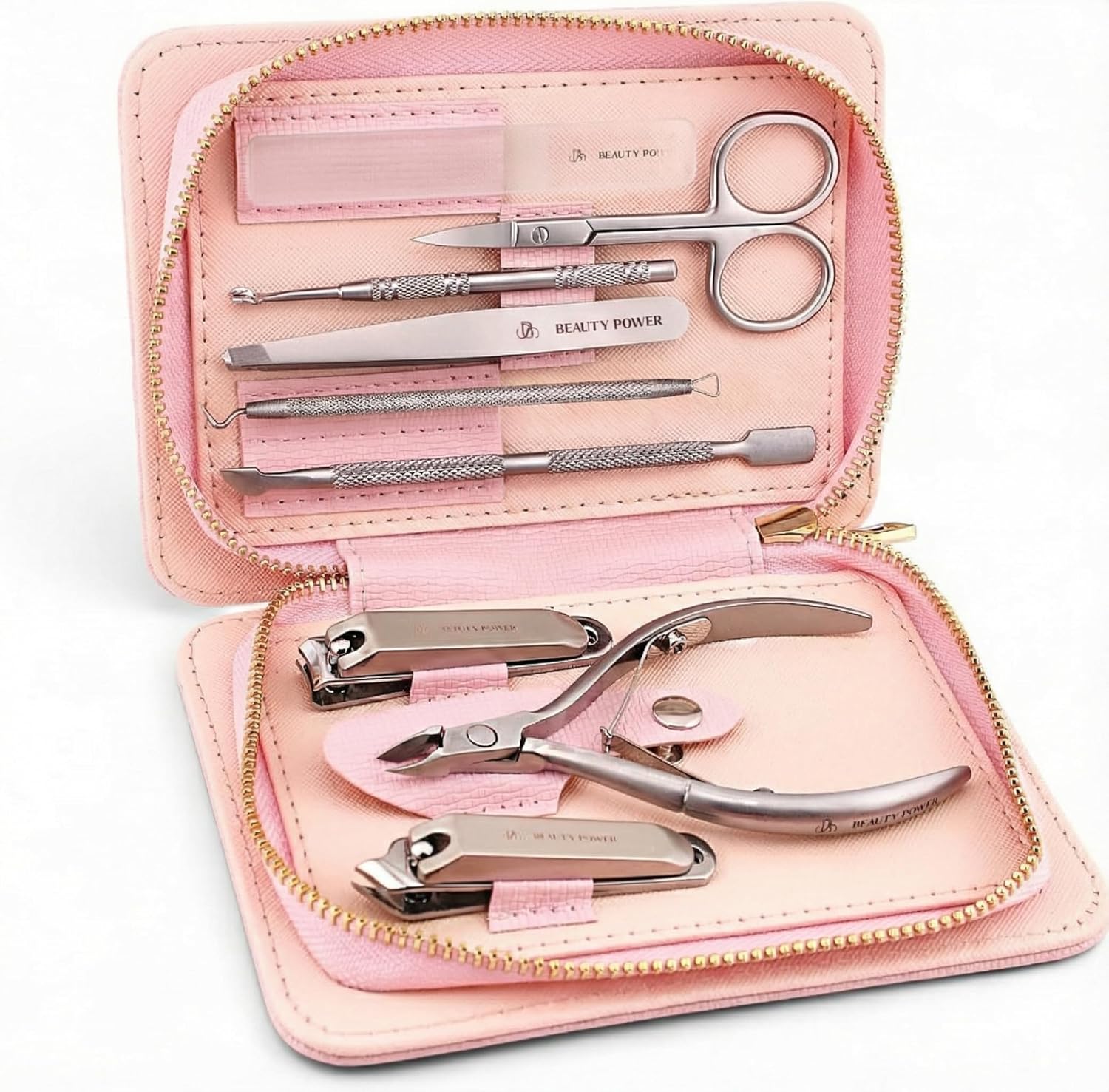 9 in 1 Professional Manicure Pedicure Set - Stainless Steel Nail Clippers, Nano File, Cuticle Nipper, Scissors