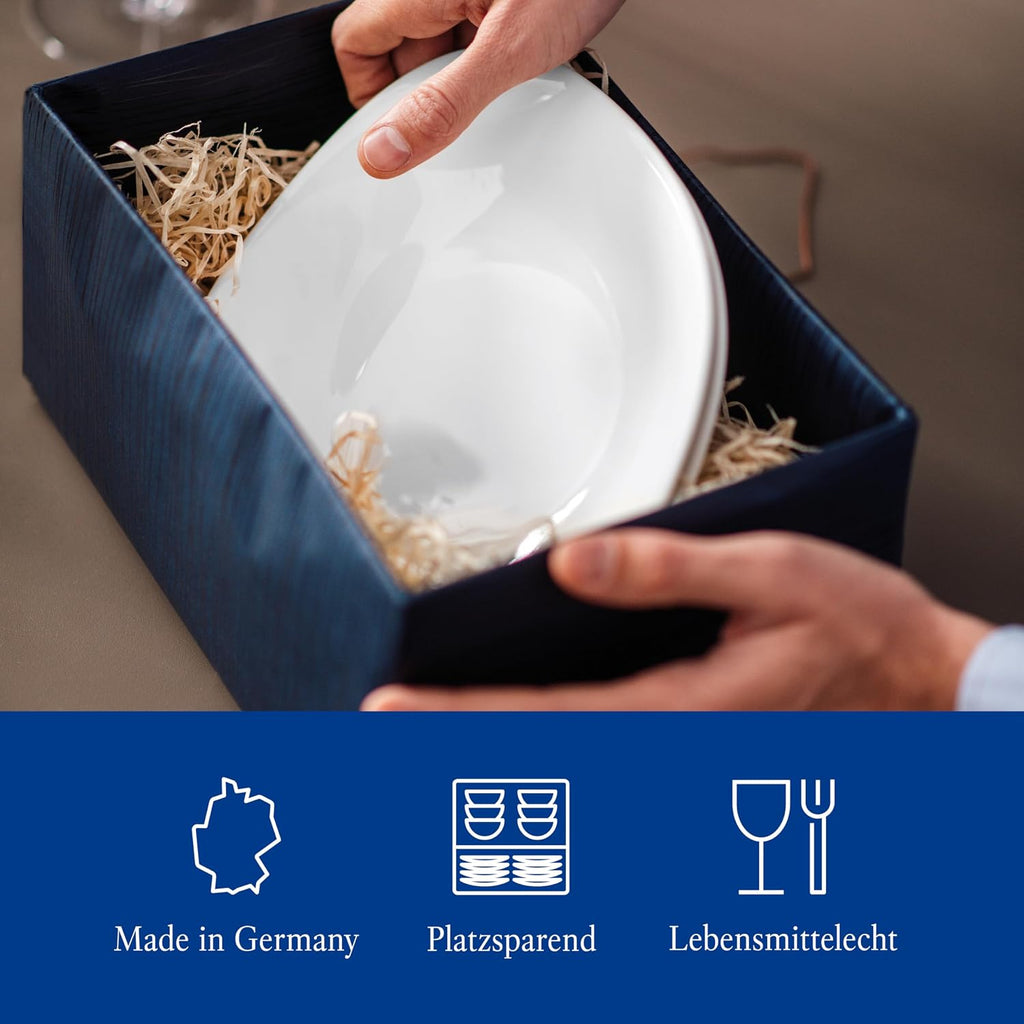 Vapiano Pasta Bowl Set of 2, Premium Porcelain, Made in Germany, White
