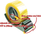 2 Inch Packing Tape Gun Dispenser, Width-Adjustable Box Sealer, Lightweight Ergonomic Industrial Heavy Duty Tape