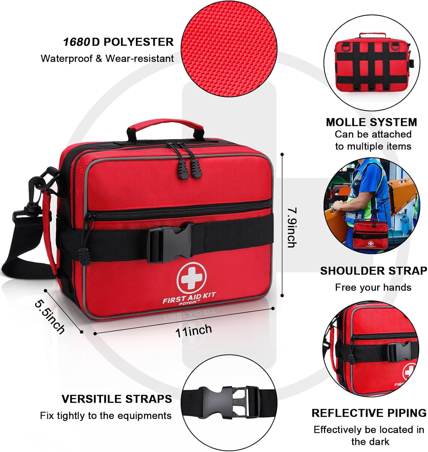 Premium 420 Piece Large First Aid Kit for Home, Car, Travel, Camping, Truck, Hiking, Sports, Office, Vehicle &