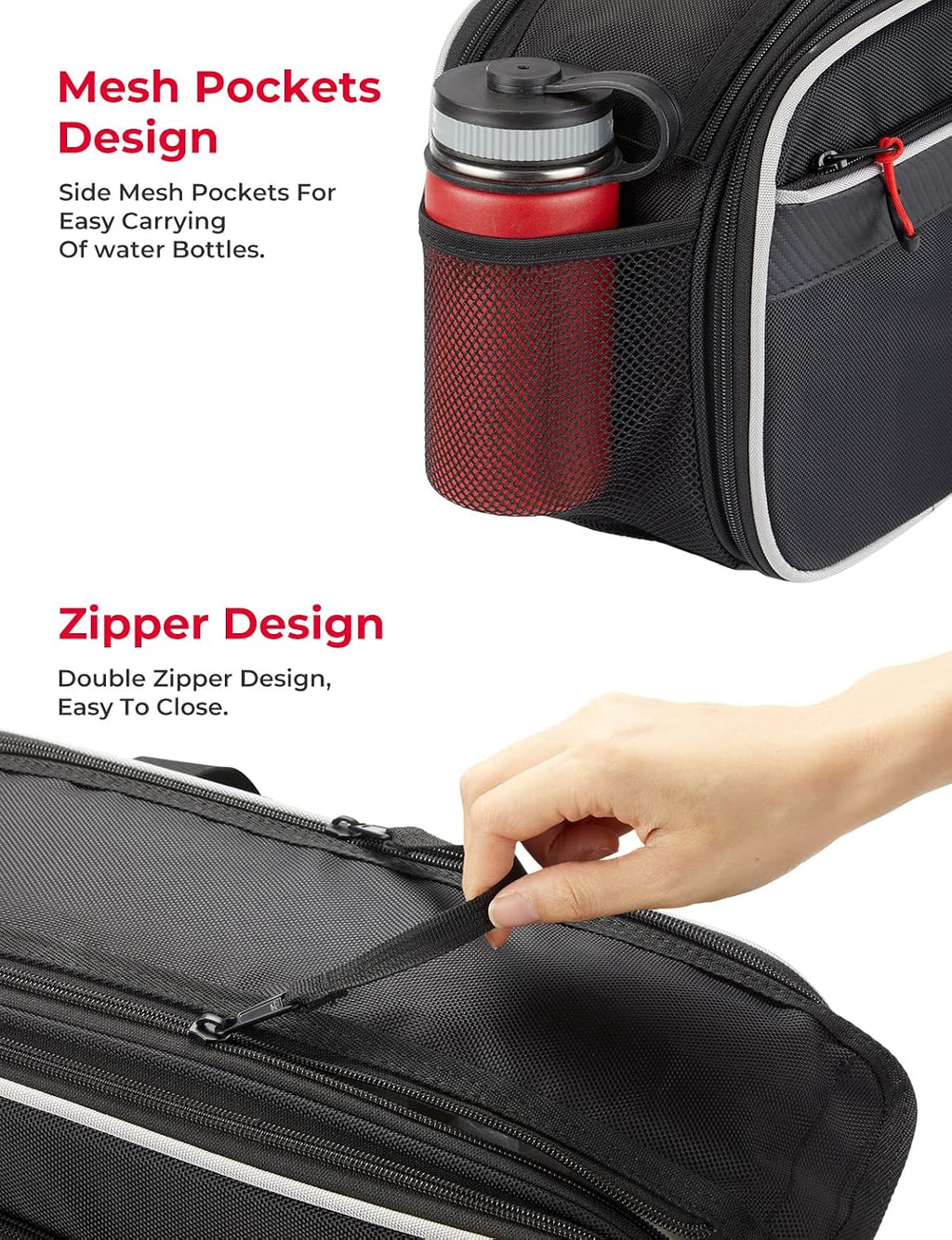 Expandable Motorcycle Saddlebags Bag 24-30L (15L*2) for Mini bike | with Rain Cover, Fit for Sport Bike Scooter Dual