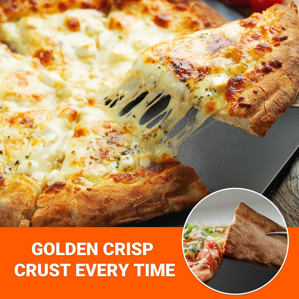 16"x14" Pizza Steel Baking Sheet for Oven BBQ Grill – Crispy Crust
