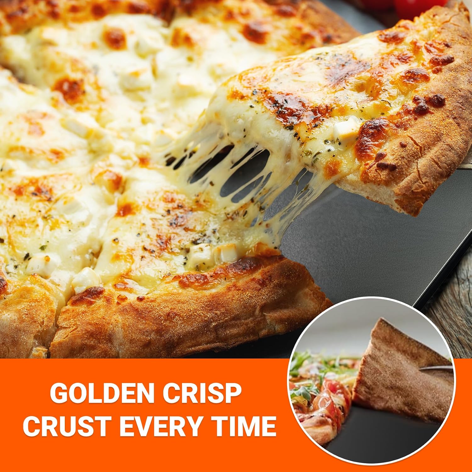 16"x14" Pizza Steel Baking Sheet for Oven BBQ Grill – Crispy Crust