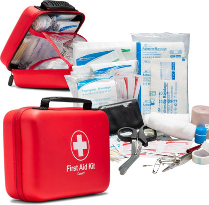 First Aid Kit 230 piece, Waterproof, All Purpose Use Outdoor, Indoor, Car, Hiking, Office, Kitchen