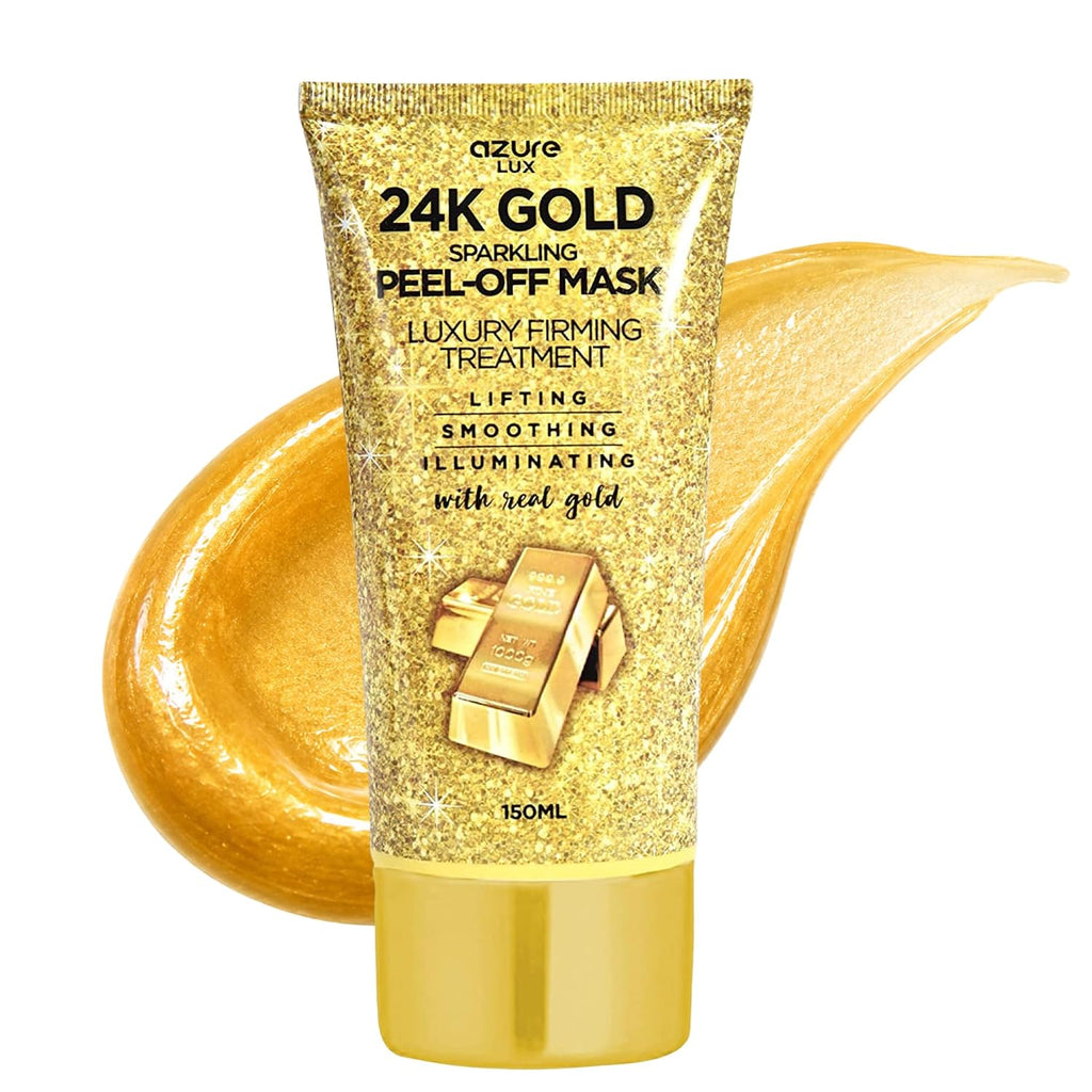 24K Gold Korean Skin Care Peel-Off Face Mask, Dermatologist Tested, 5 Oz