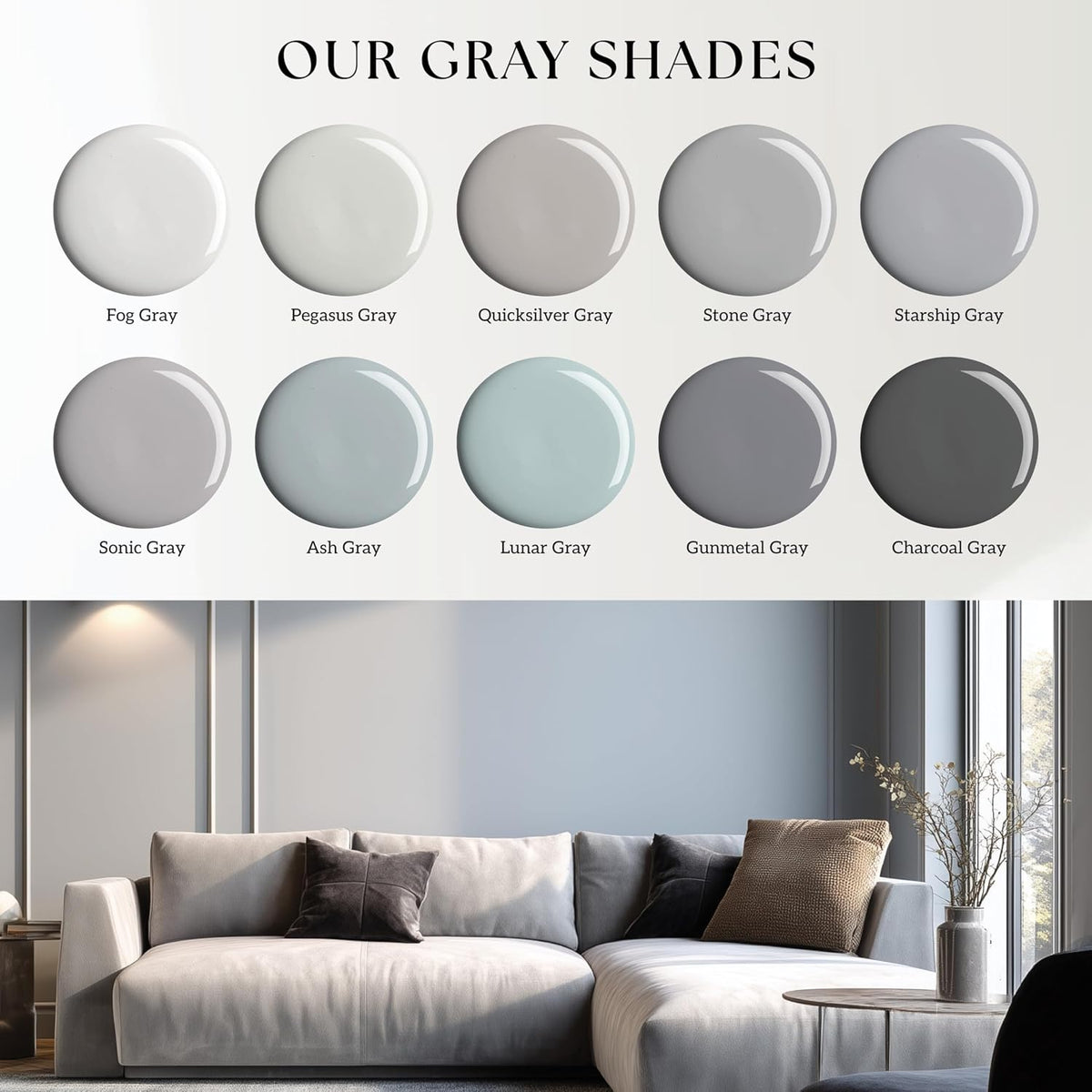 Signature Collection Luxury Interior Paint & Primer, Eggshell Sheen (Blue Horizon), 1 Gallon – Premium One-Coat