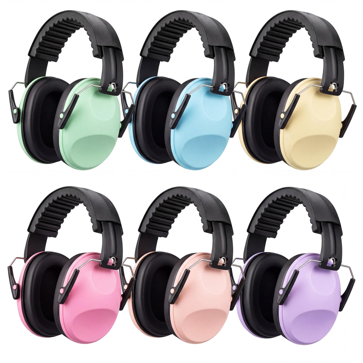 6 Pcs Kids Noise Cancelling Headphones Ear Muffs Macarons Style