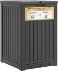 Package Delivery Box for Outside with Sign, Secure Lockable Waterproof Package Delivery Container, Resin Deck Box for