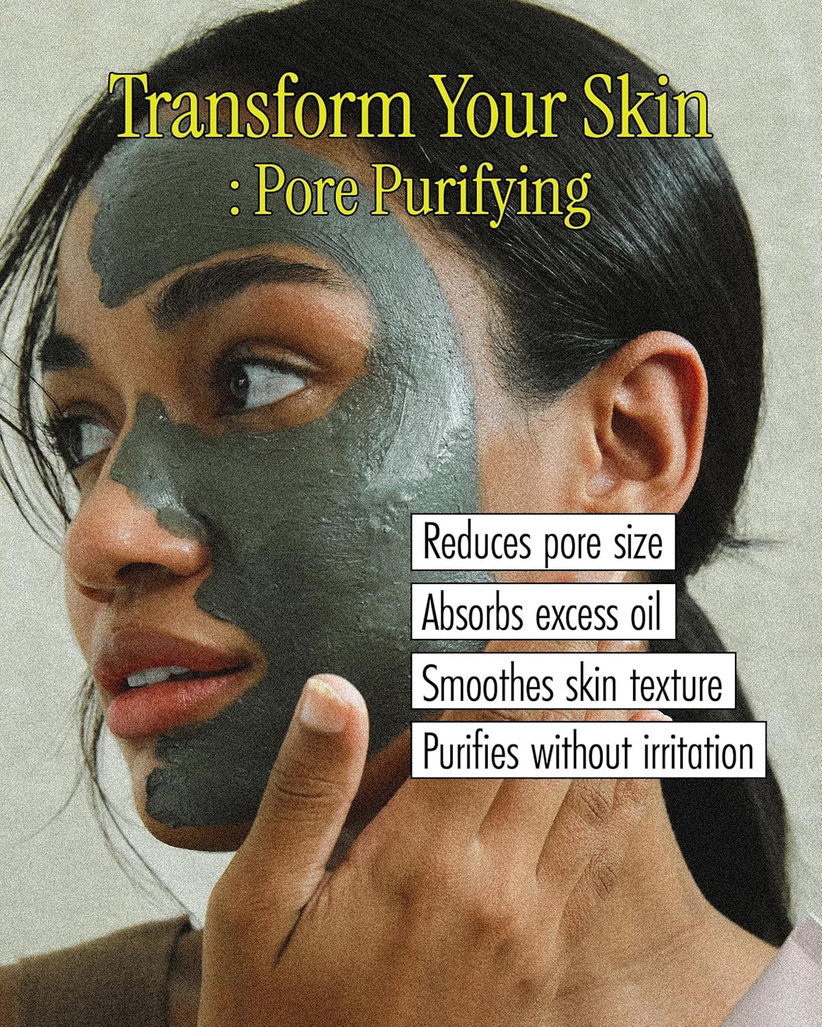 Relief Mud Mask - Face & Body Exfoliator Korean Clay Mask 3.71 fl oz
