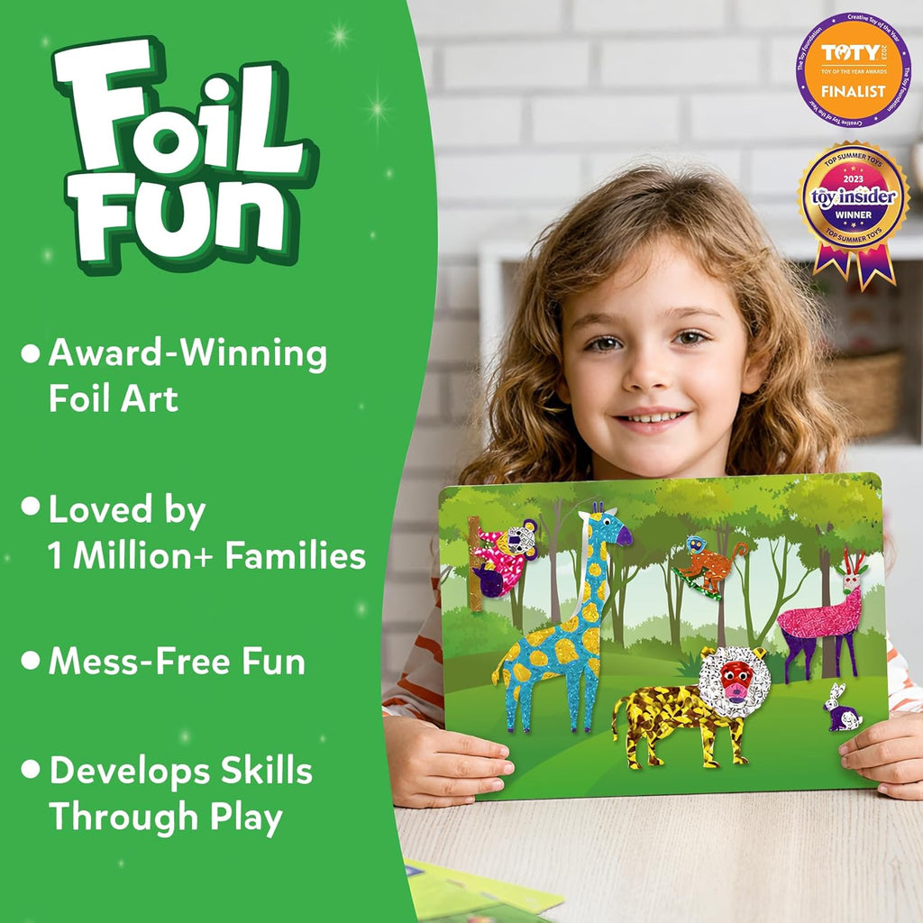 Foil Fun - Animals, No Mess Art for Kids, Travel Toys, Craft Kits, DIY Creative Activity, Screen-Free Entertainment