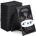 30 Pack Leather Table Tents Double Sided Menu Holders, 4 x 6 Inch