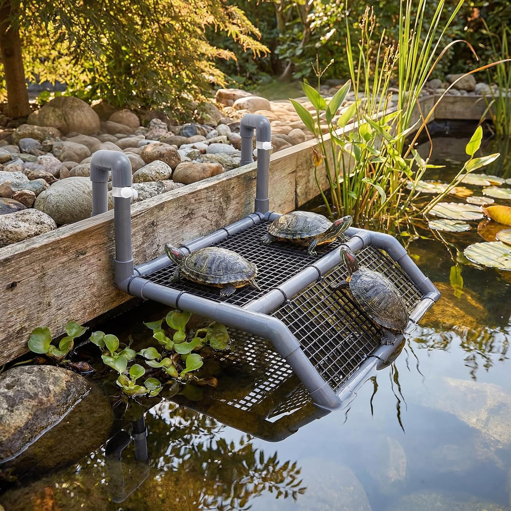 Adjustable Extra Large Turtle Basking Platform, 18-19" Wider Hanging Dock, Basking Area for Aquarium Tank
