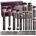 Professional Makeup Brush Set BS-MALL with Travel Case, 20PCS Synthetic Makeup Brushes for Foundation, Conce aler