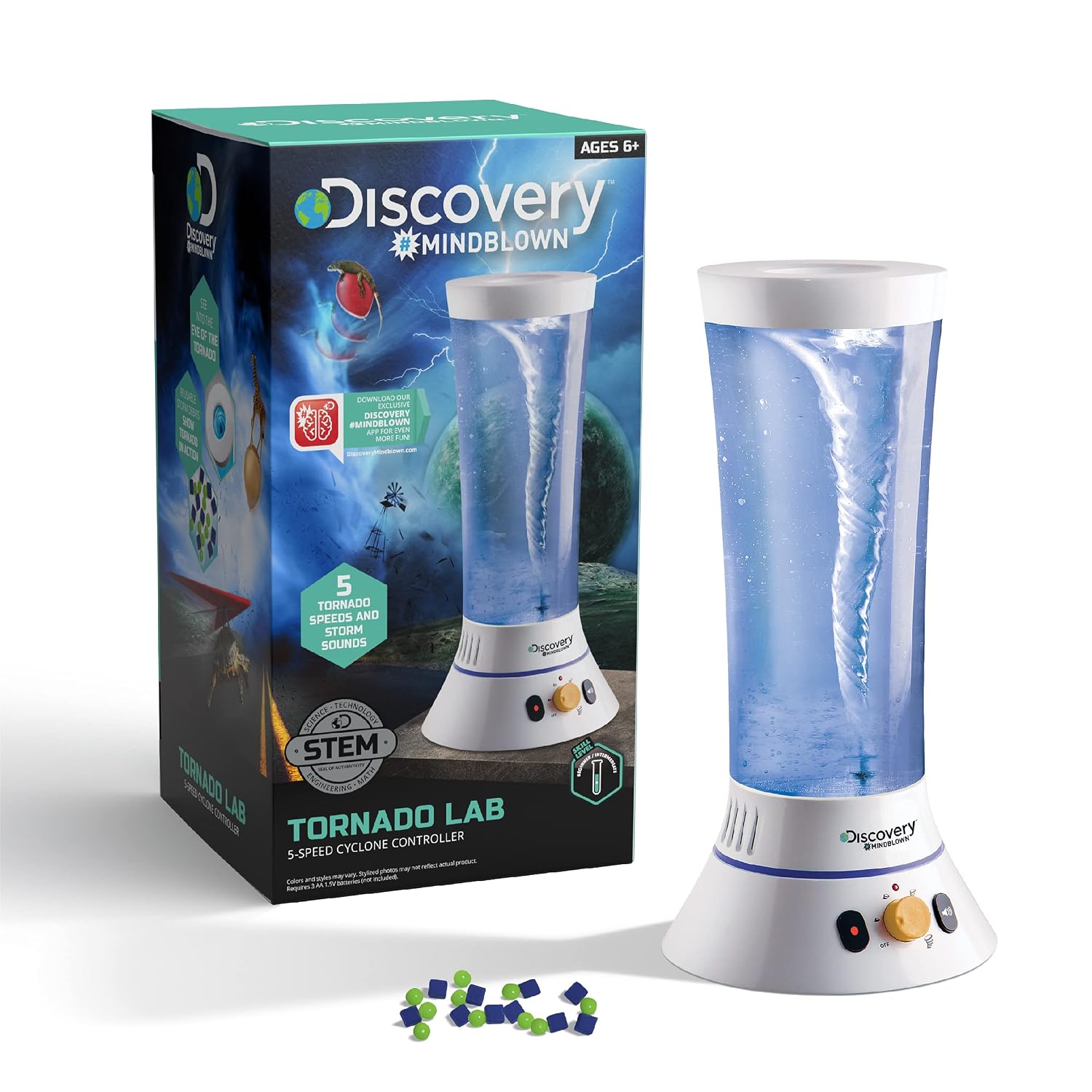 Tornado Lab, 5-Speed Cyclone Controller, Educational Learning Activity Kit, Fun and Exciting Toy, STEM Experiment Set