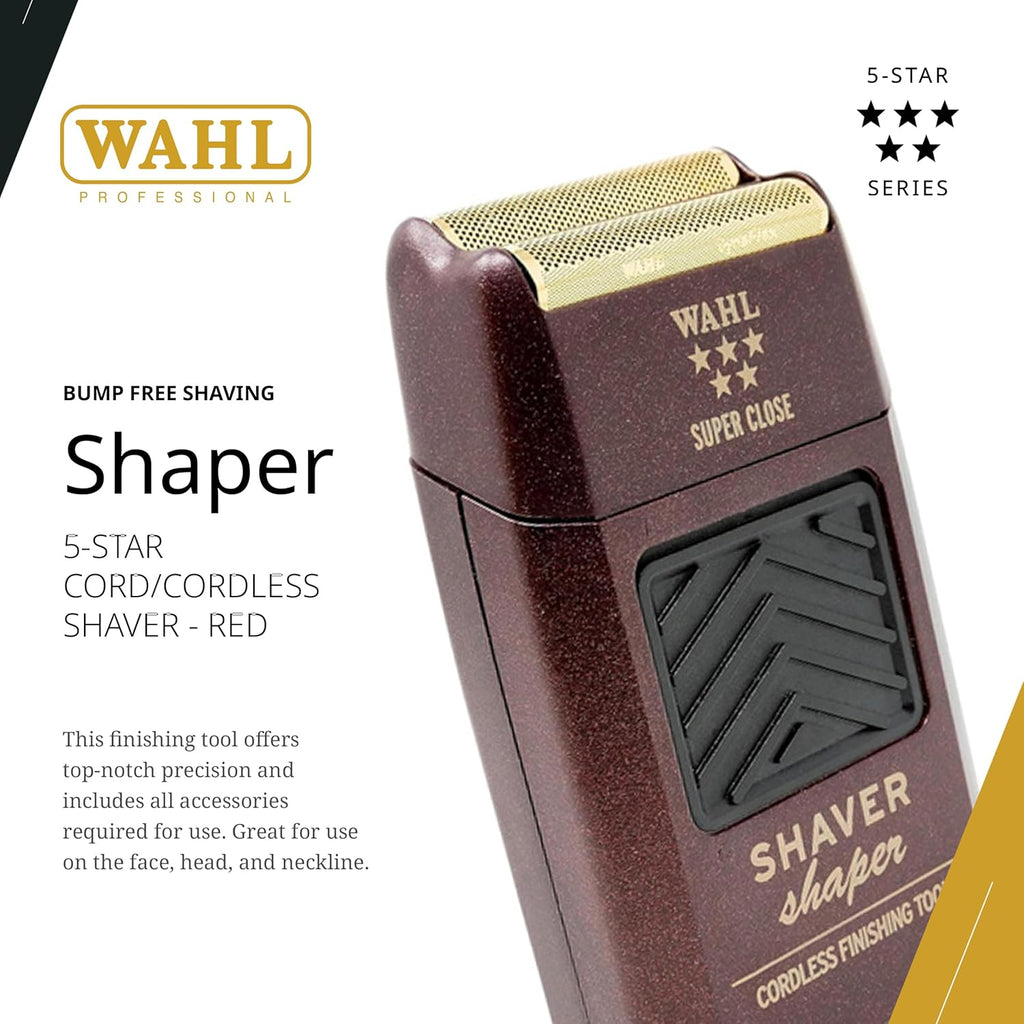 5 Star Shaver/Shaper Cord/Cordless Foil Shaver | Gold TiN Coated Foils for Bump-Free Ultra-Close Shaves on Face, Head