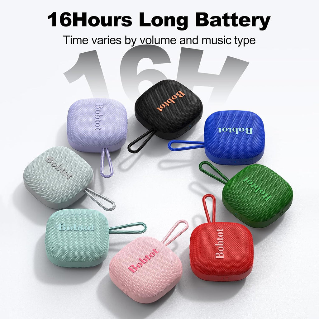 Portable Bluetooth Speakers, Wireless IPX7 Waterproof Mini Speaker with 16H Playtime, Loud Stereo Sound, TWS