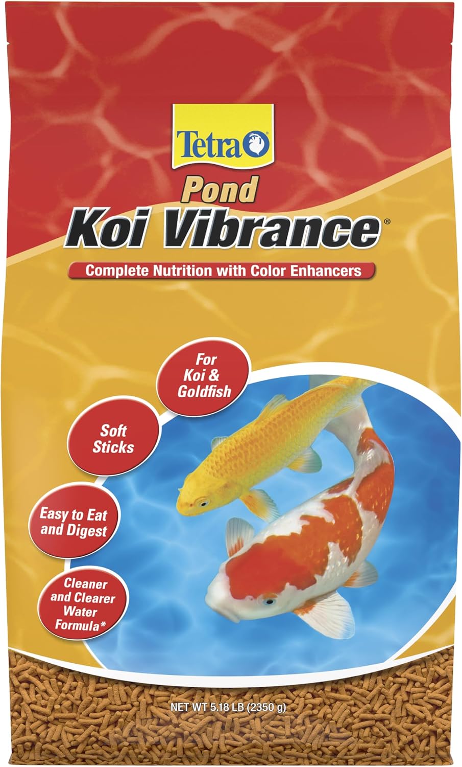 Pond Koi Vibrance Soft Sticks, Floating Pond Fish Food, 5.18 lbs