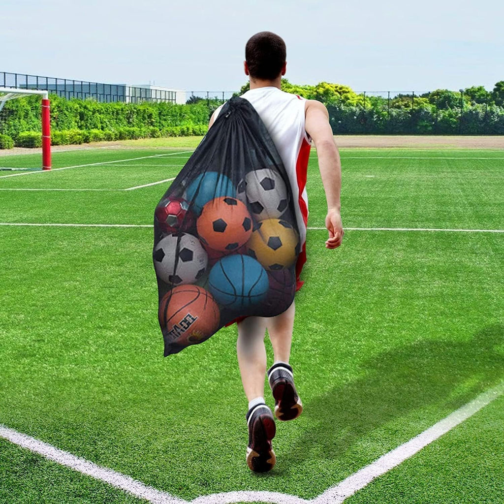 Extra Large Sports Ball Bag Mesh, Basketball Bags Team Balls, Adjustable Shoulder Strap, Ball Bags for Holding