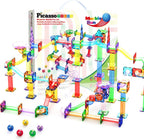 120 PCS Magnetic Tile Marble Run STEM Construction Set Ages 3+
