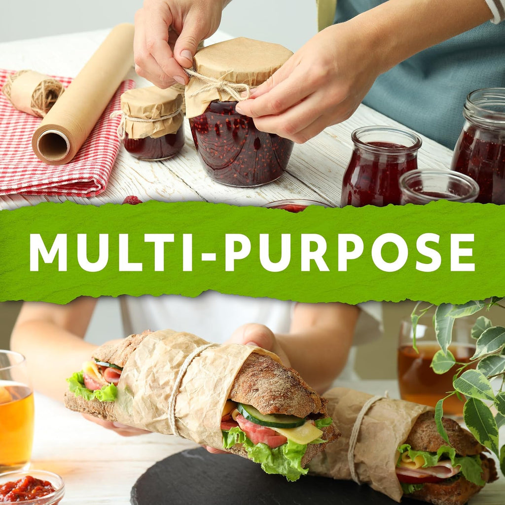 Unbleached Wax Paper Nonstick Multipurpose 2 Pack 75 sq ft