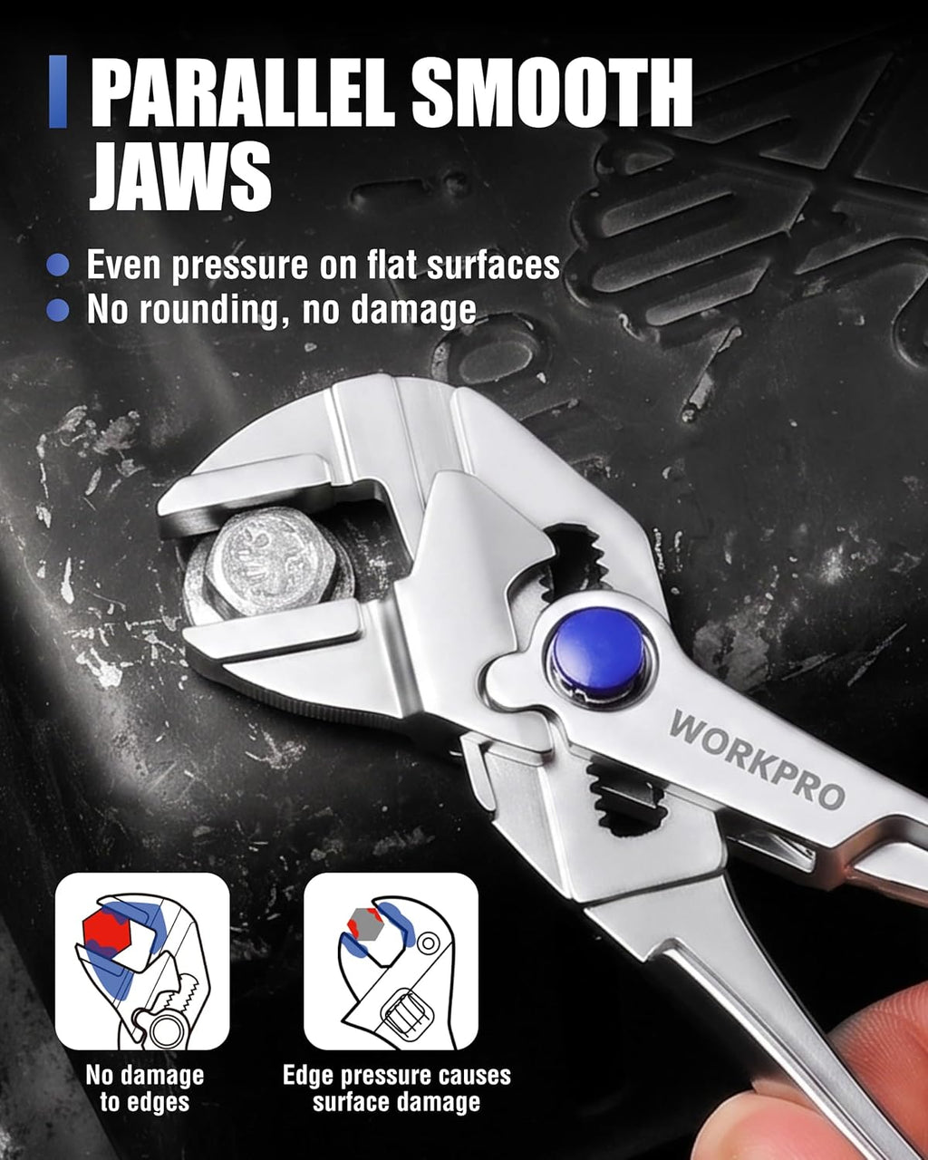 2-Piece Mini Pliers Set with Pouch, 4-Inch Water Pump Pliers & Pliers Wrench, High-Toughness Alloy Steel Mini Groove