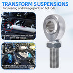 YIFUOK 3/8"-24 Rod End Bearing, RH Thread Heim Joint Kit