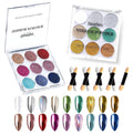 Beetles 18 Colors Chrome Nail Powder Palette Solid Chrome Powder for Nails