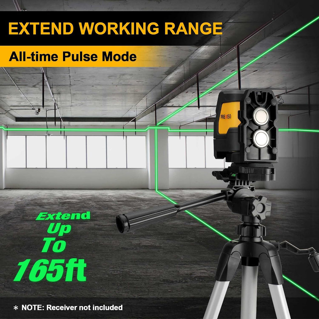 Laser Level with Tripod, IP54 Professional 150 Wide Angle - 100Ft Cross Laser Line Tool for Construction, Ceiling