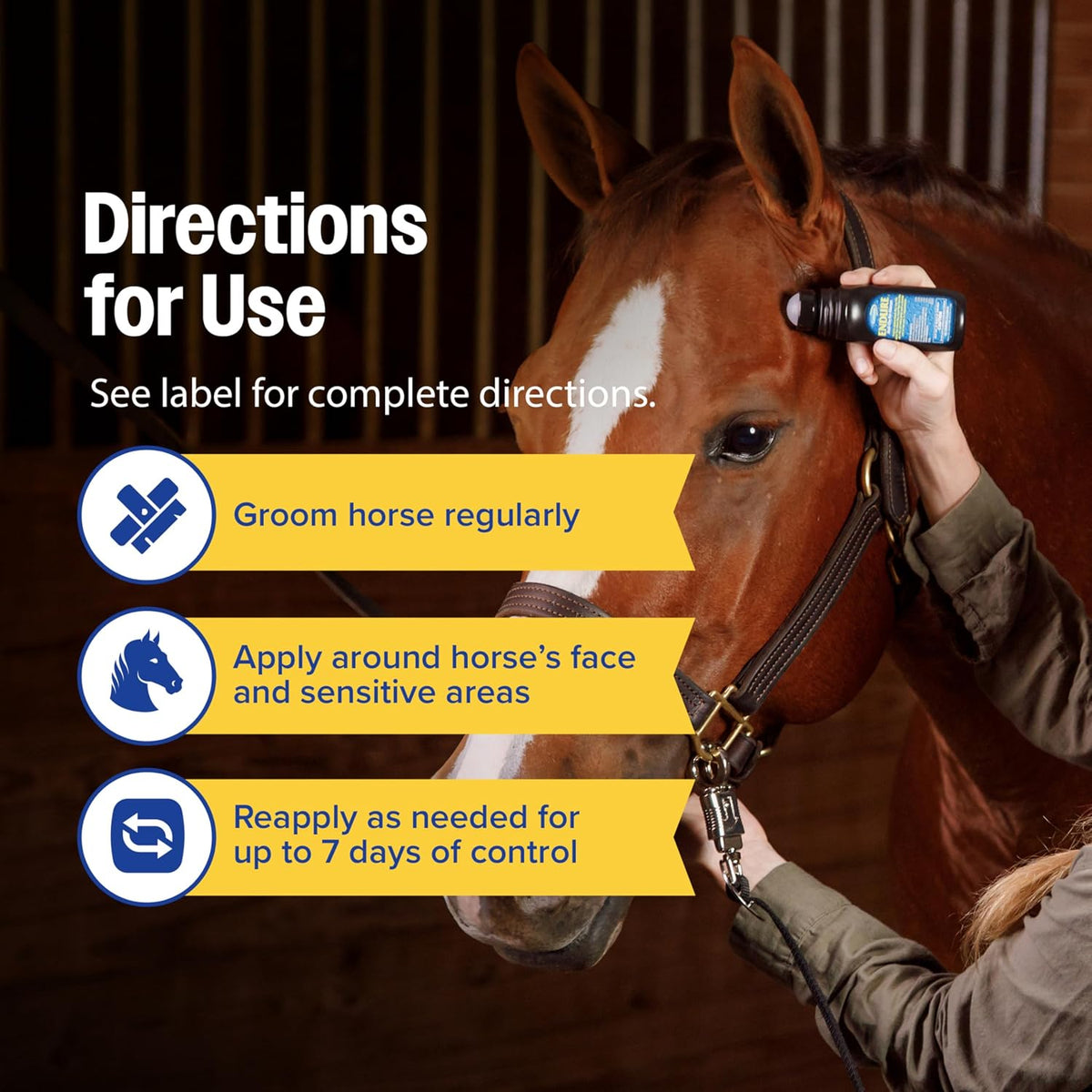 Endure Roll-On Fly Repellent for Horses, for Sensitive Areas, 3 oz