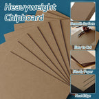 20 Pack 8.5x11 Brown Chipboard Sheets Craft Cardboard