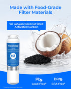 MSWF NSF 42&372 Certified Refrigerator Water Filter, 2 Pack