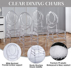 Clear Acrylic Chiavari Chairs, Modern Dining Chairs Set of 24, Accent Event Ghost Chairs for Wedding Party Event